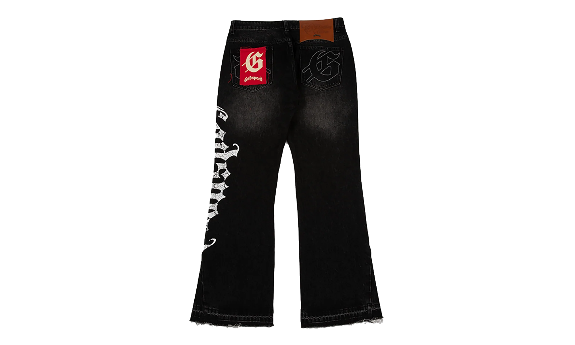 OG Logo Flared Denim Jeans "Grey Wash" GS116