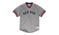 MLB Mesh V-Neck Tee "Boston Red Sox - Grey" MSPOAJ18001 BRSGREY1