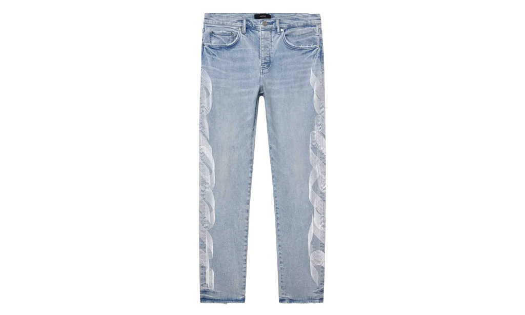 P005 Embroidered Logo Jeans "Light Indigo" P005 LEML226