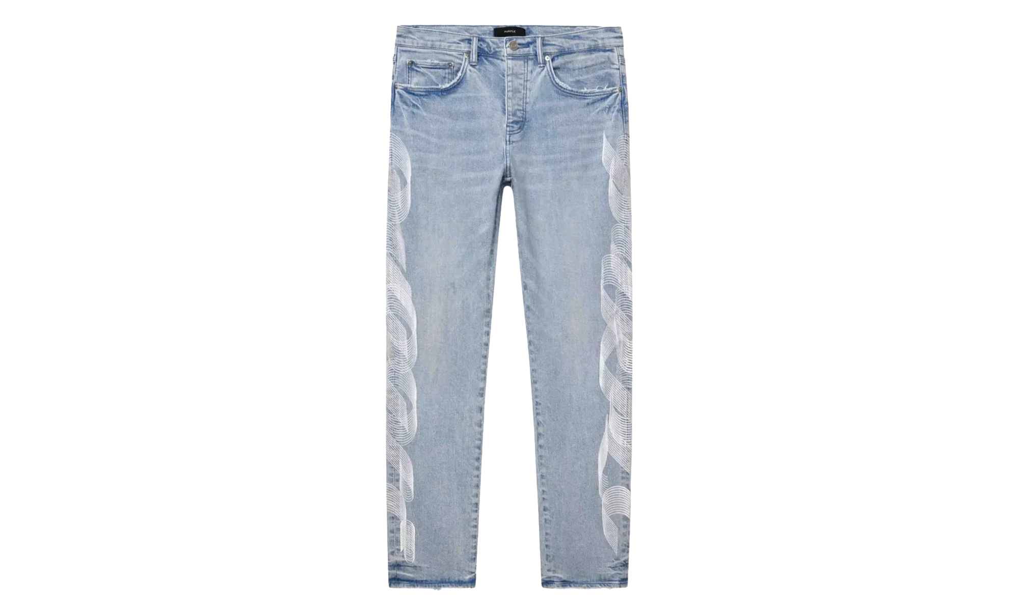 P005 Embroidered Logo Jeans "Light Indigo" P005 LEML226