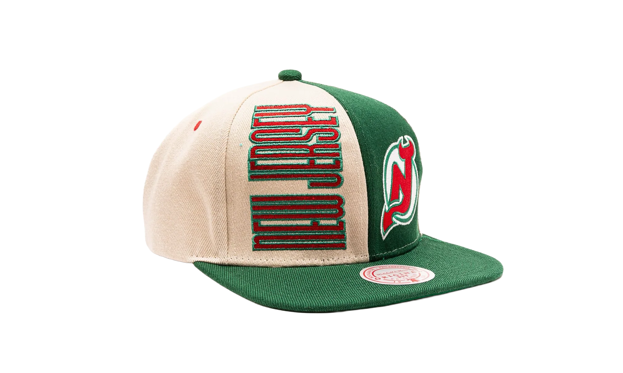 NHL Pop Panel Snapback Cap "New Jersey Devils - Off White" HHSS5371 NJDYYPPPOFWH