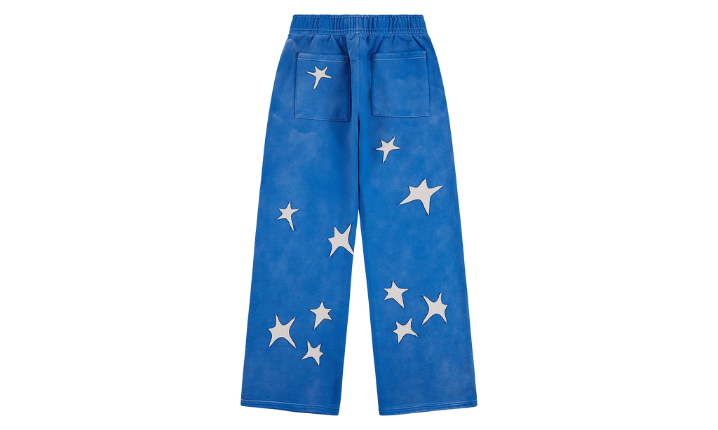 Patchwork Washed Sweatpant "Blue" KS001