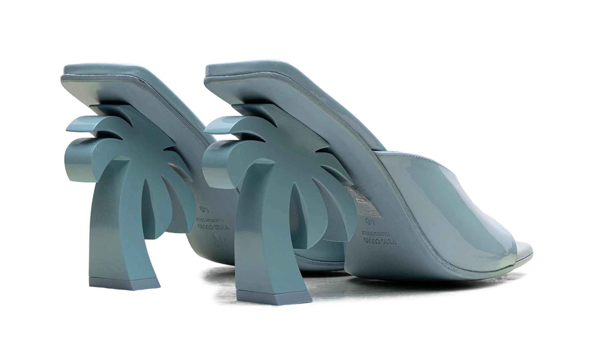 Mule Leather Heels WMNS "Blue" PWIJ003S23LEA0014000