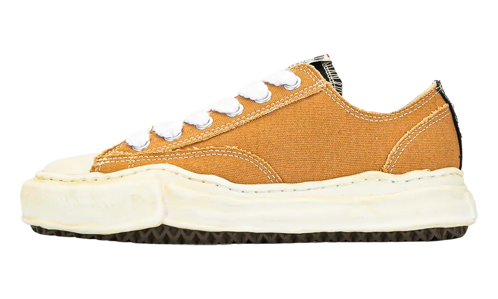 Peterson OG Sole Overdyed Canvas Low "Yellow Green Mismatched" A05FW728 YEL