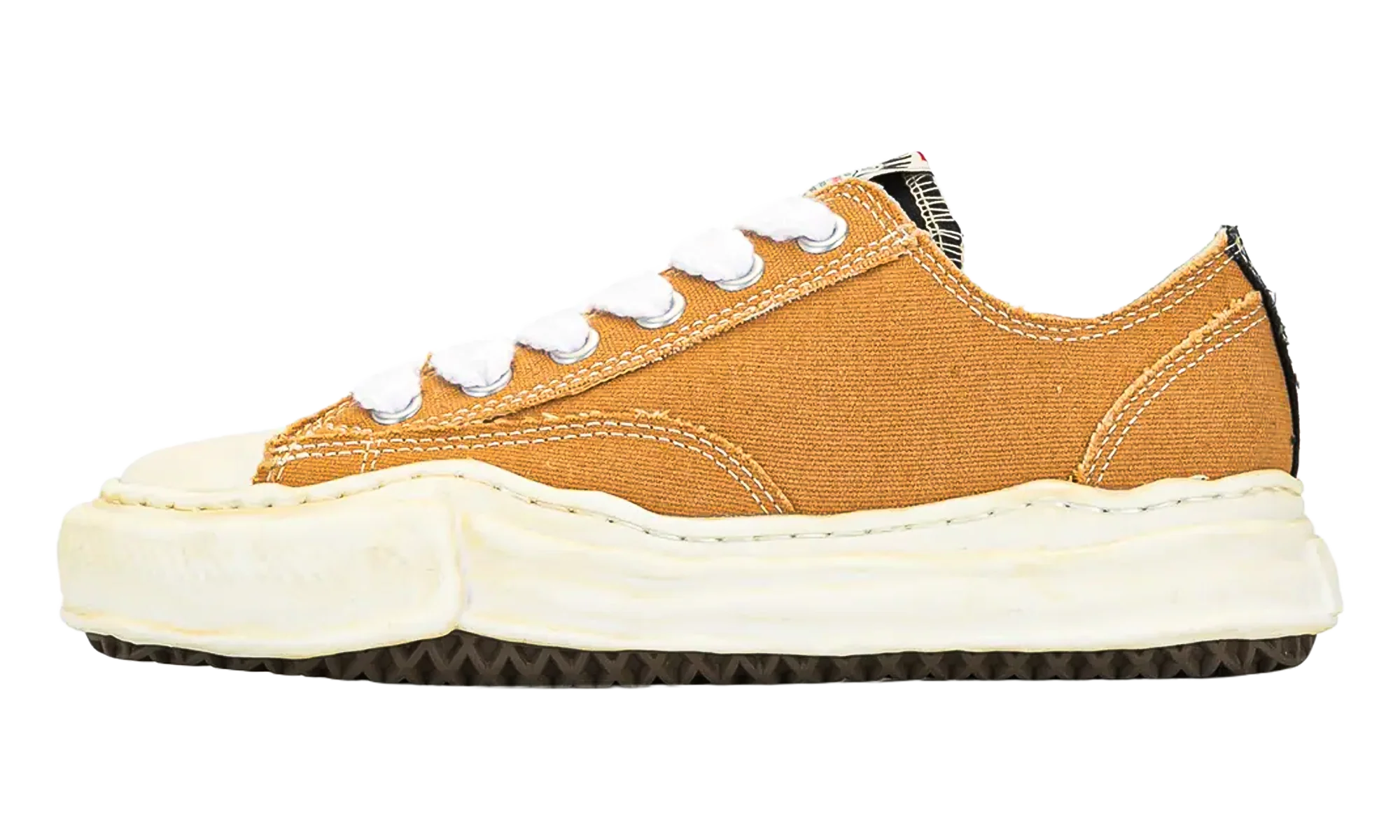 Peterson OG Sole Overdyed Canvas Low "Yellow Green Mismatched" A05FW728 YEL