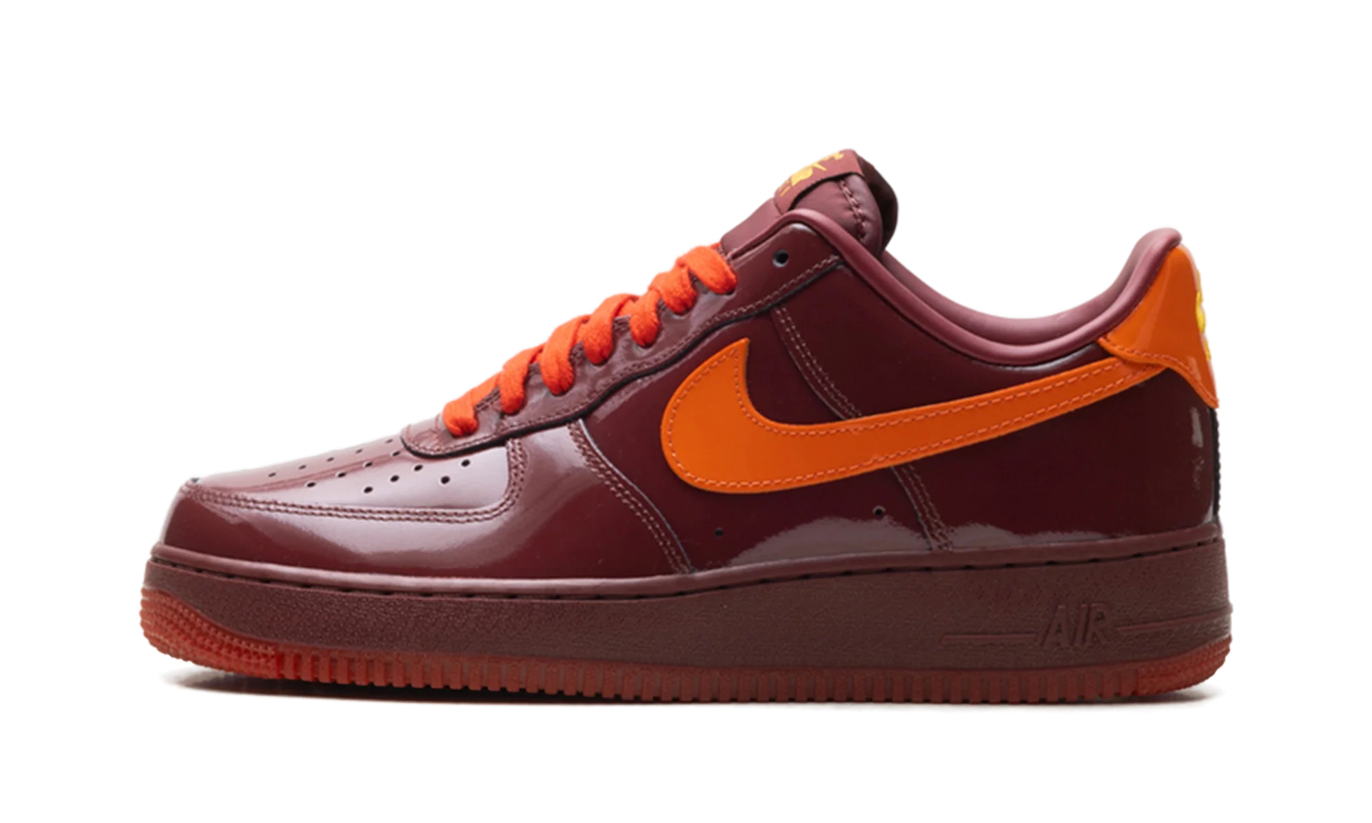 Air Force 1 Low "Patent Leather Dark Team Red Safety Orange" IO4489 601