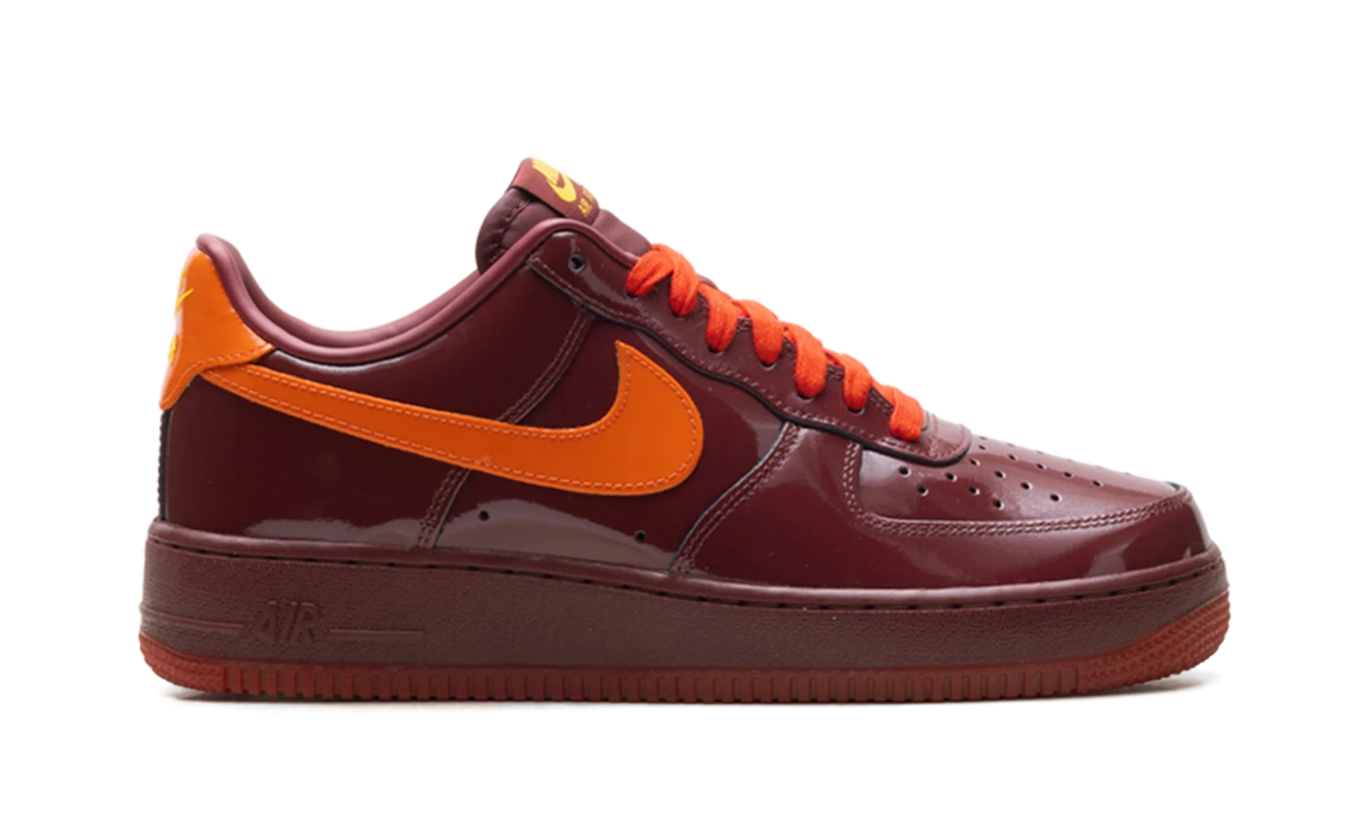Air Force 1 Low "Patent Leather Dark Team Red Safety Orange" IO4489 601