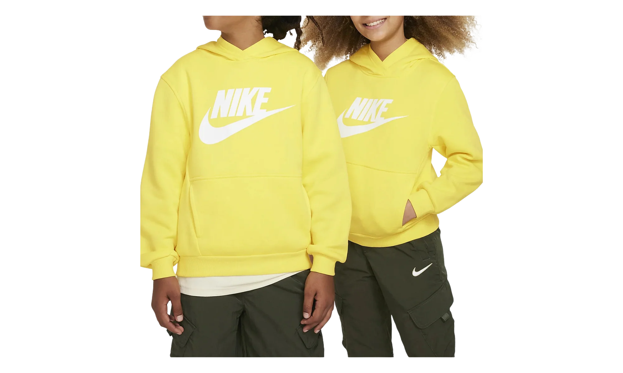 Sportswear Club Fleece Hoodie GS "Opti Yellow / White" FD2988 731