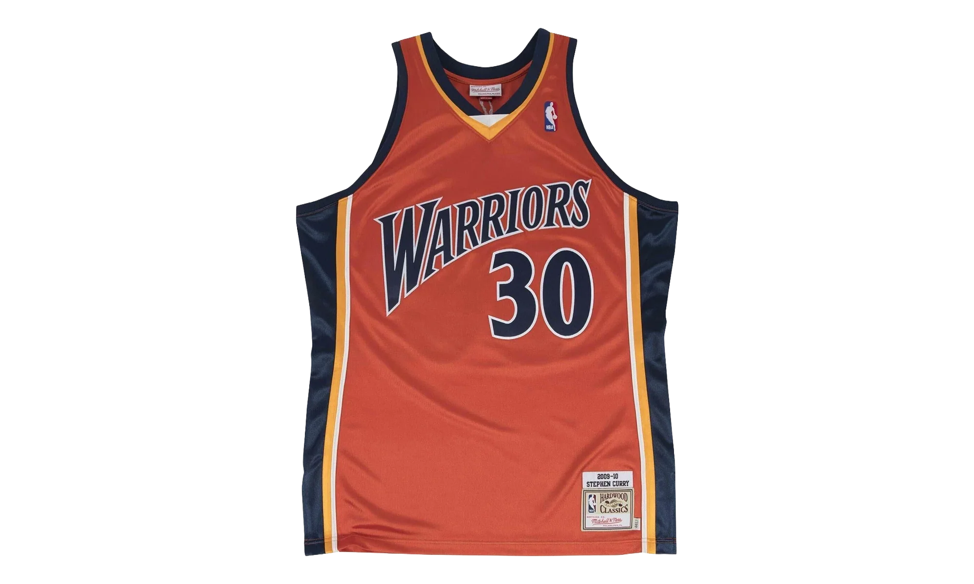 NBA Stephen Curry Authentic Jersey "2009-10 Golden State Warriors - Orange" 72263W309SCURR