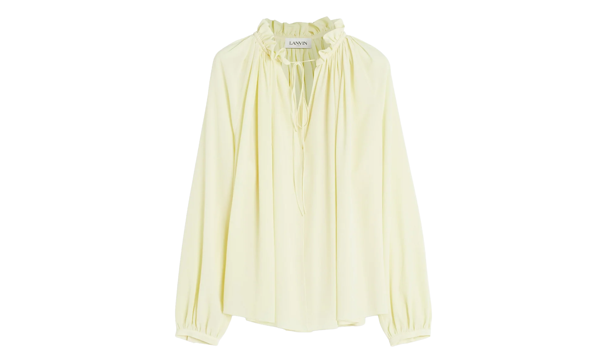 SILK FLARE SLEEVE BLOUSE "CITRON" RW TO0014 4868 P23 87