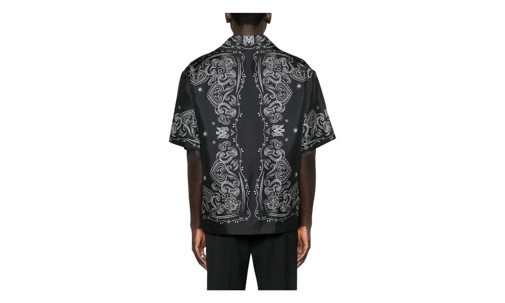 Bandana Paint Bowling Shirt "Black" AMTOSH1049 001