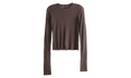 Cropped Rib Long Sleeve T-Shirt WMNS "Macassar" RP01F6209 RC 53