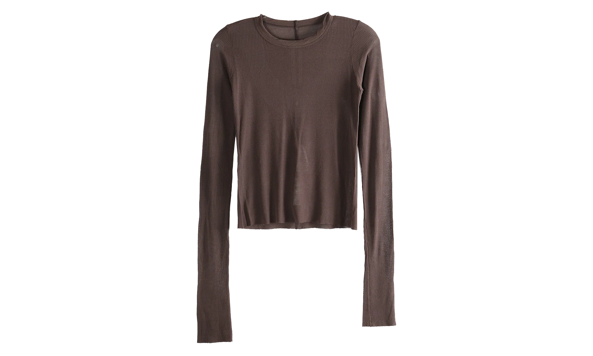 Cropped Rib Long Sleeve T-Shirt WMNS "Macassar" RP01F6209 RC 53
