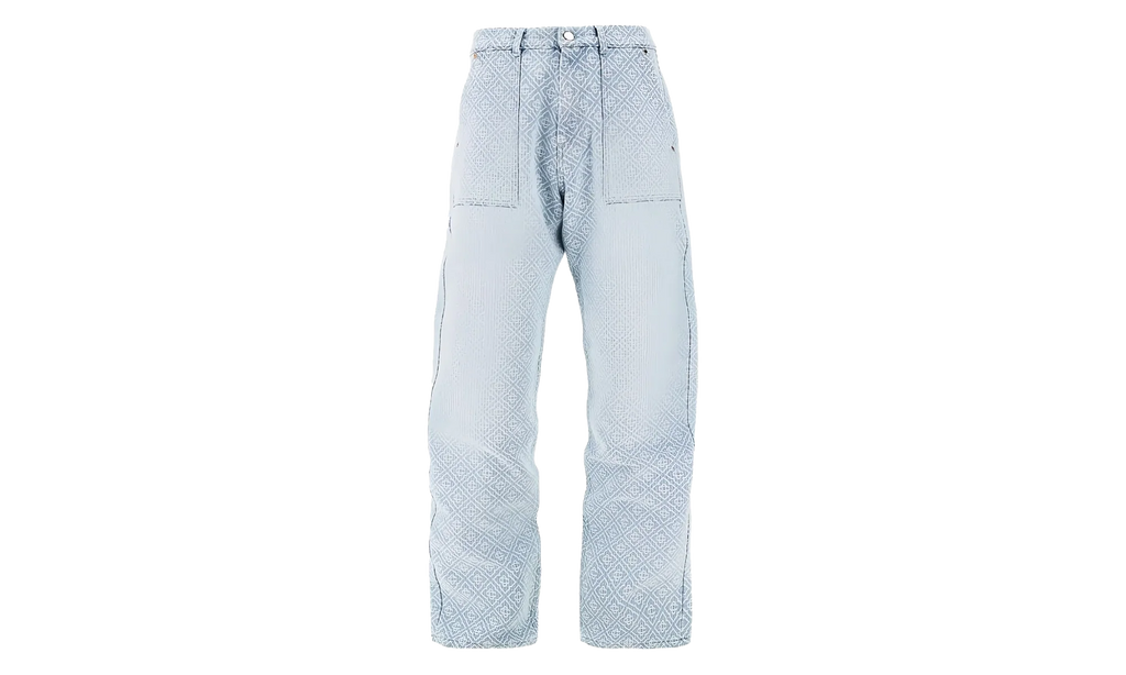 RELAXED MONOGRAM DENIM TROUSERS "Blue" MPF25 TR 331 01