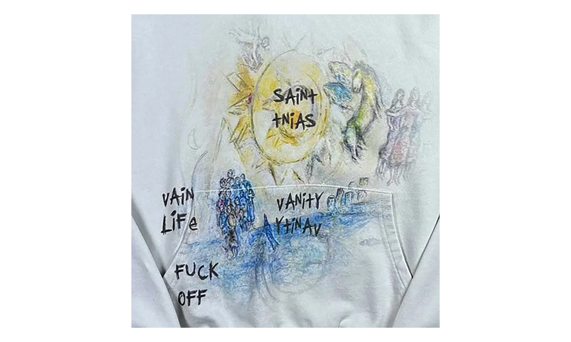 Fuck Off Pullover Hoodie "White" SV FCK OFF