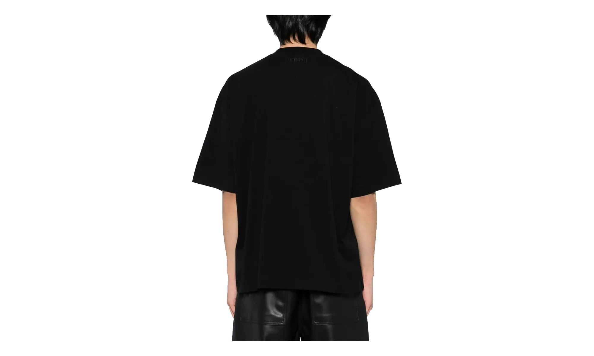 Trash Embroidered Regular T-shirt "Black" UH76TR540B BLAC