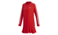 3 Stripe Long Sleeve Dress WMNS "Red" DW3880