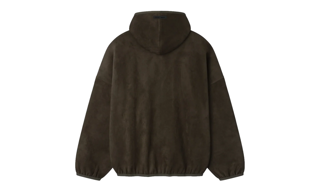 Suede Fleece Modern Hoodie "Brown" 192HO256943F