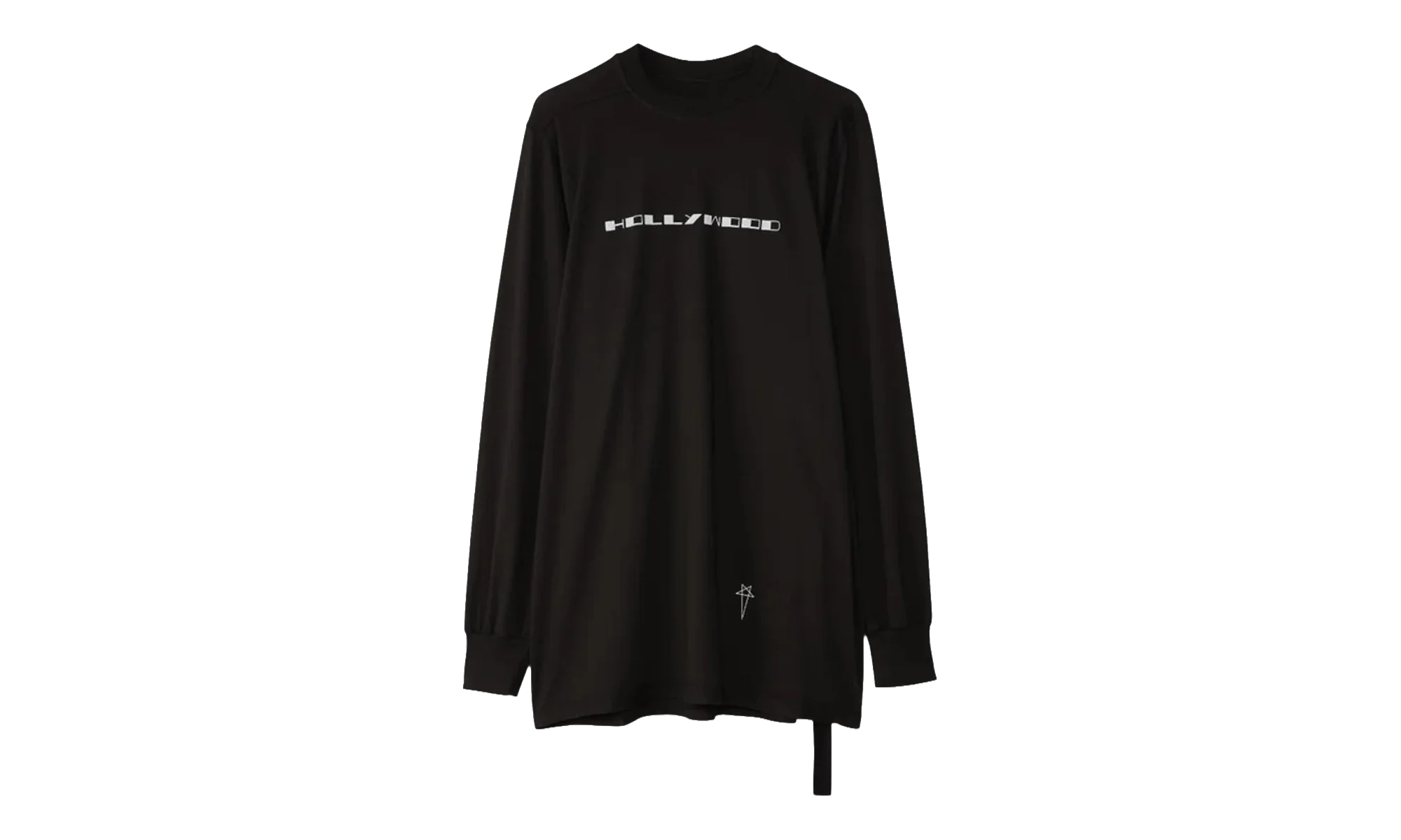 Hollywood Logo Jumbo Long Sleeve Tee Shirt "Black White" DU01E3261 RNEP5 0911