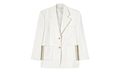 Single Breasted Tailored Blazer "White" PWEN028S23FAB0020403