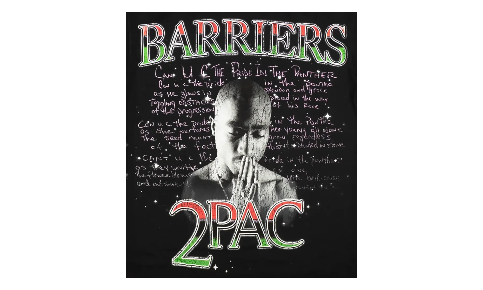 Tupac Short Sleeve T-Shirt "Black" BAR39