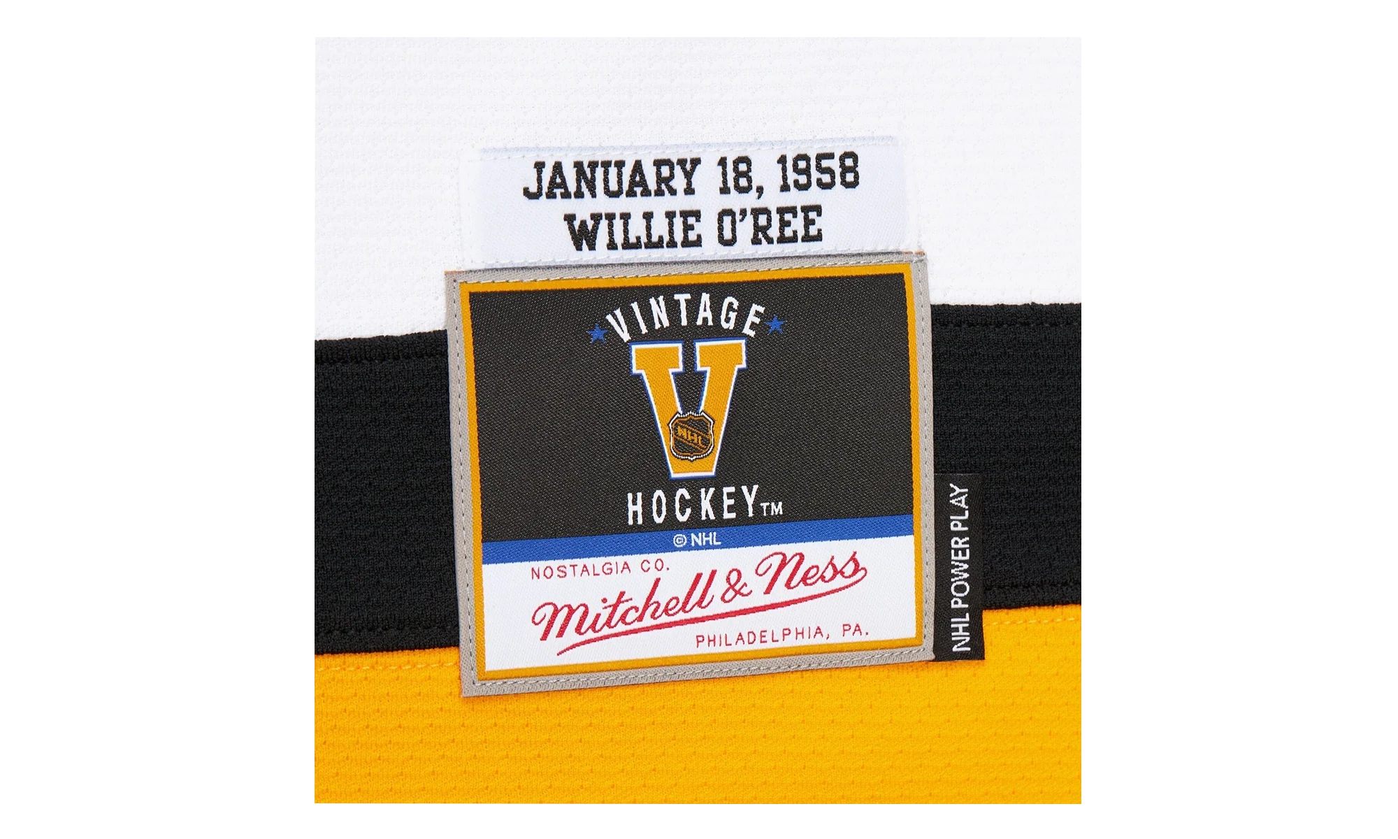 Power Play Willie O'Ree Player Jersey "1958 Boston Bruins - White" RJY77731 BBN58WORWHIT