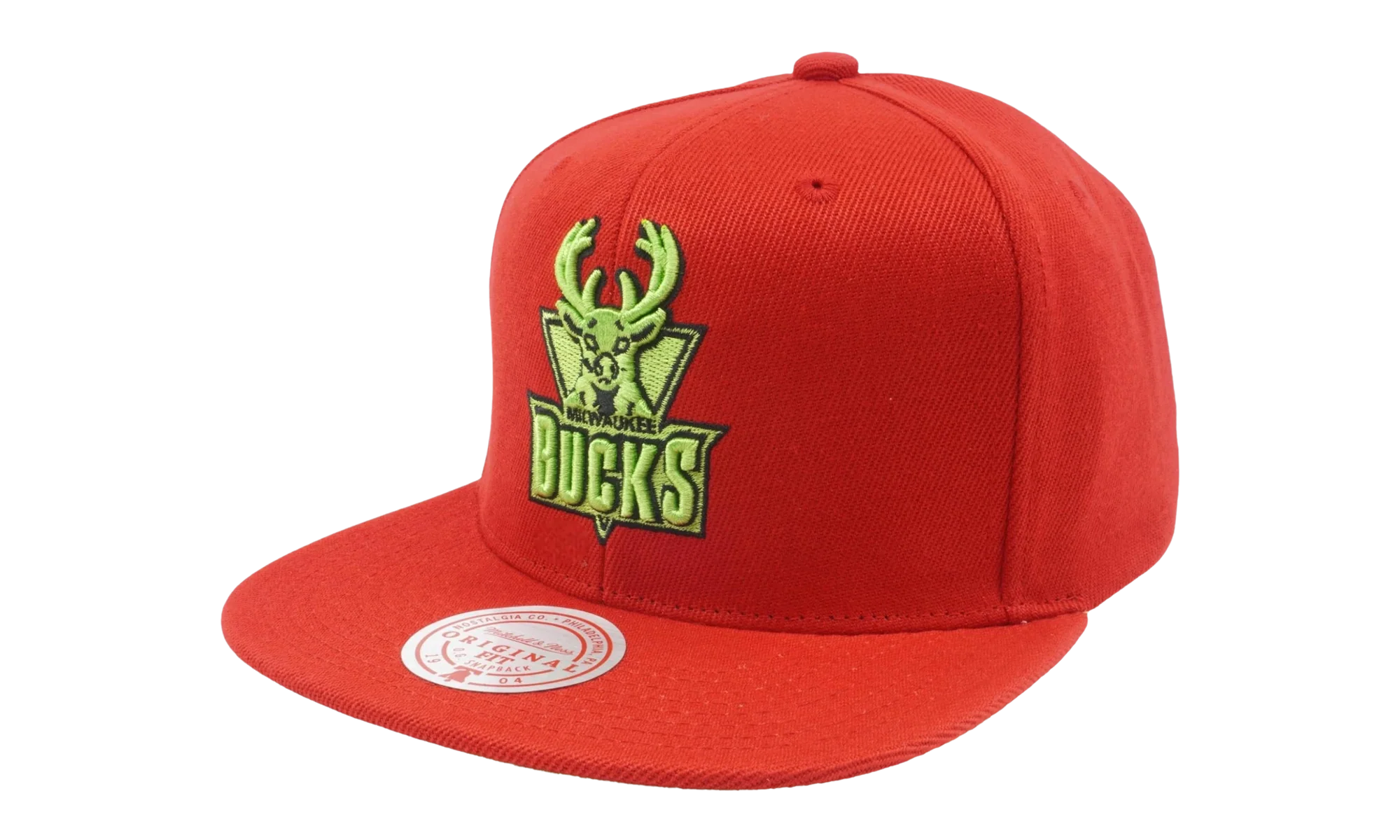 NBA Hardwood Classics Reverse Candy Apple Snapback Cap "Milwaukee Bucks - Red" 6HSSMM21056 MBURED1