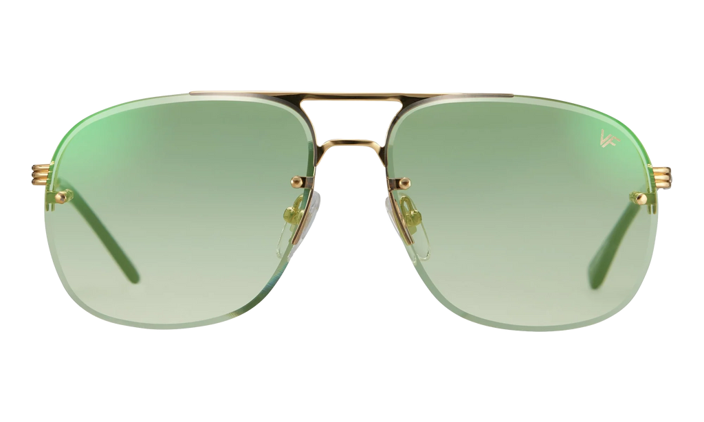 Snatch Bevel Rimless Drill Mount 18KT "Yellow Gold / Pastel Green Gradient Flash Gold" DMSN2 0003 48C3