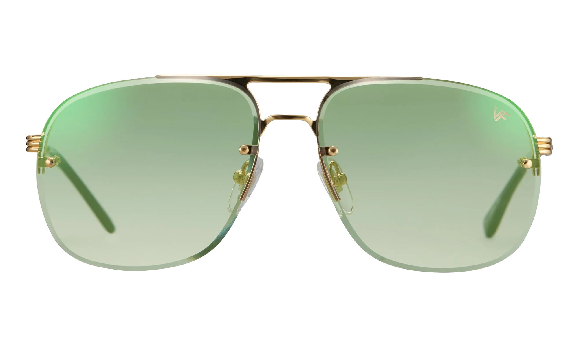 Snatch Bevel Rimless Drill Mount 18KT "Yellow Gold / Pastel Green Gradient Flash Gold" DMSN2 0003 48C3