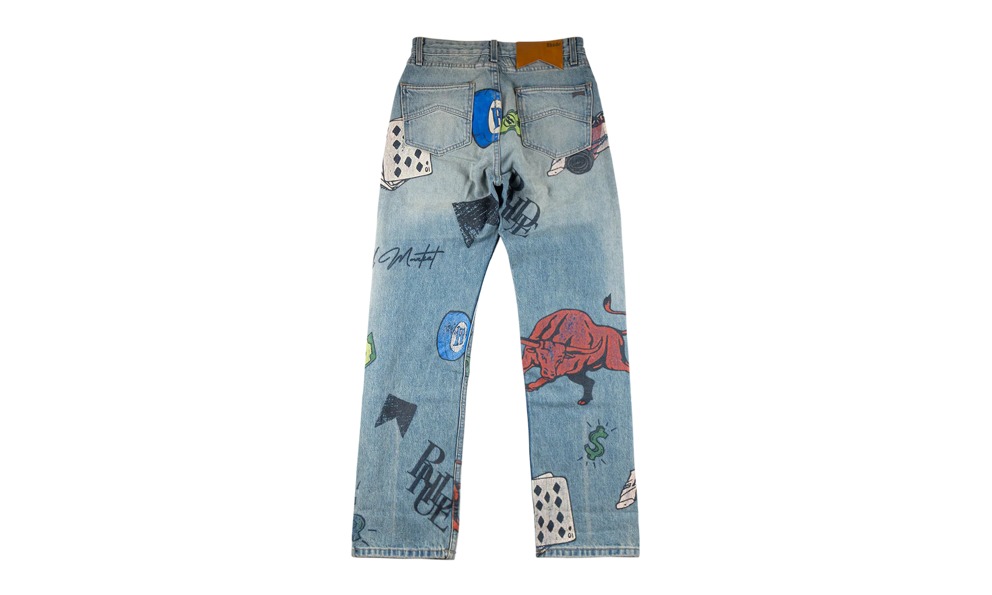 Painted Denim Pants "Indigo" RHD-MJNS-0042