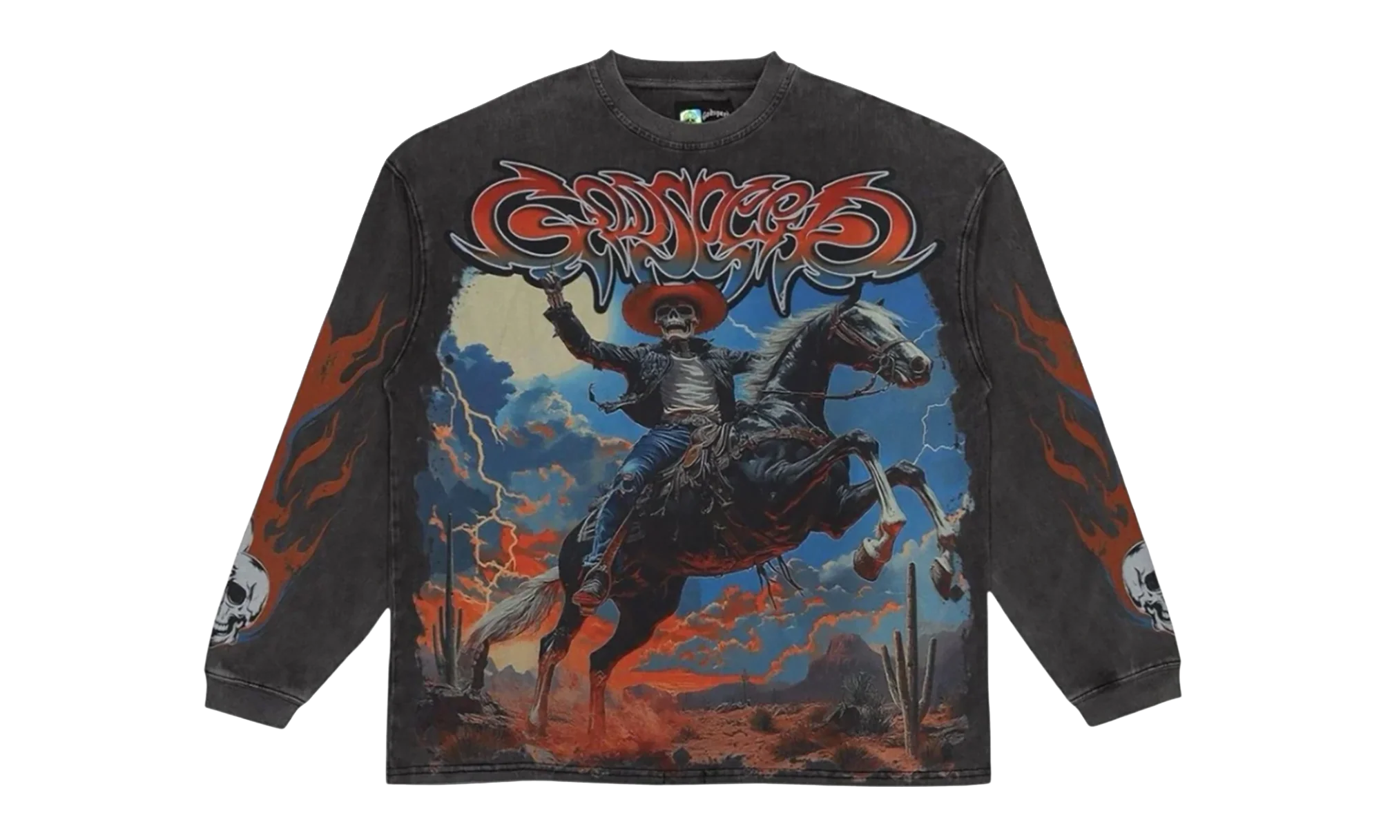Western Long-sleeve Sweatshirt "Grey Wash" GS060