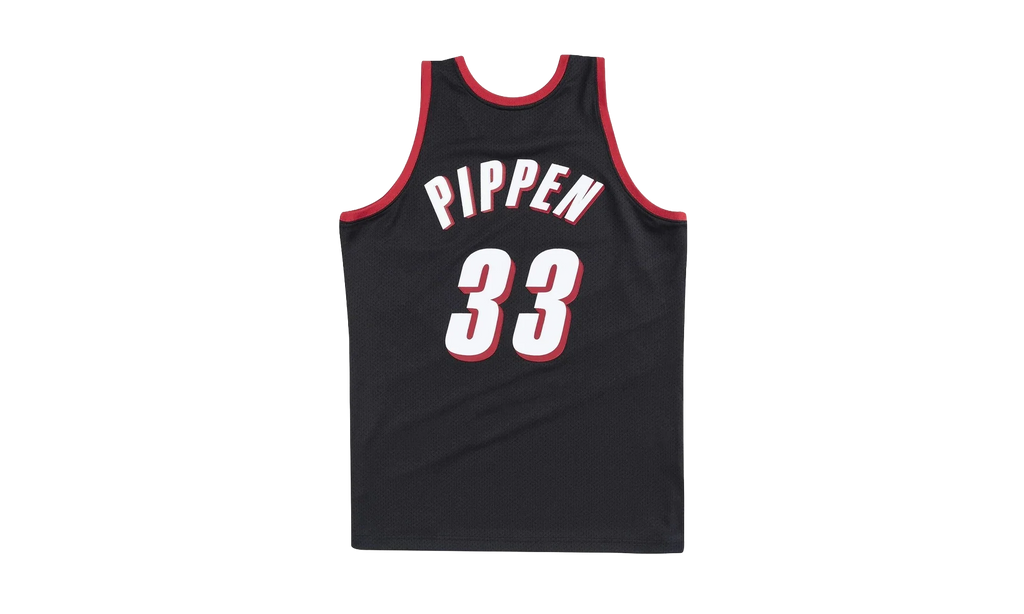 NBA Scottie Pippen Authentic Jersey "1999-00 Portland Trail Blazers - Black" AJY4EL18020 PTBBLCK99SPI