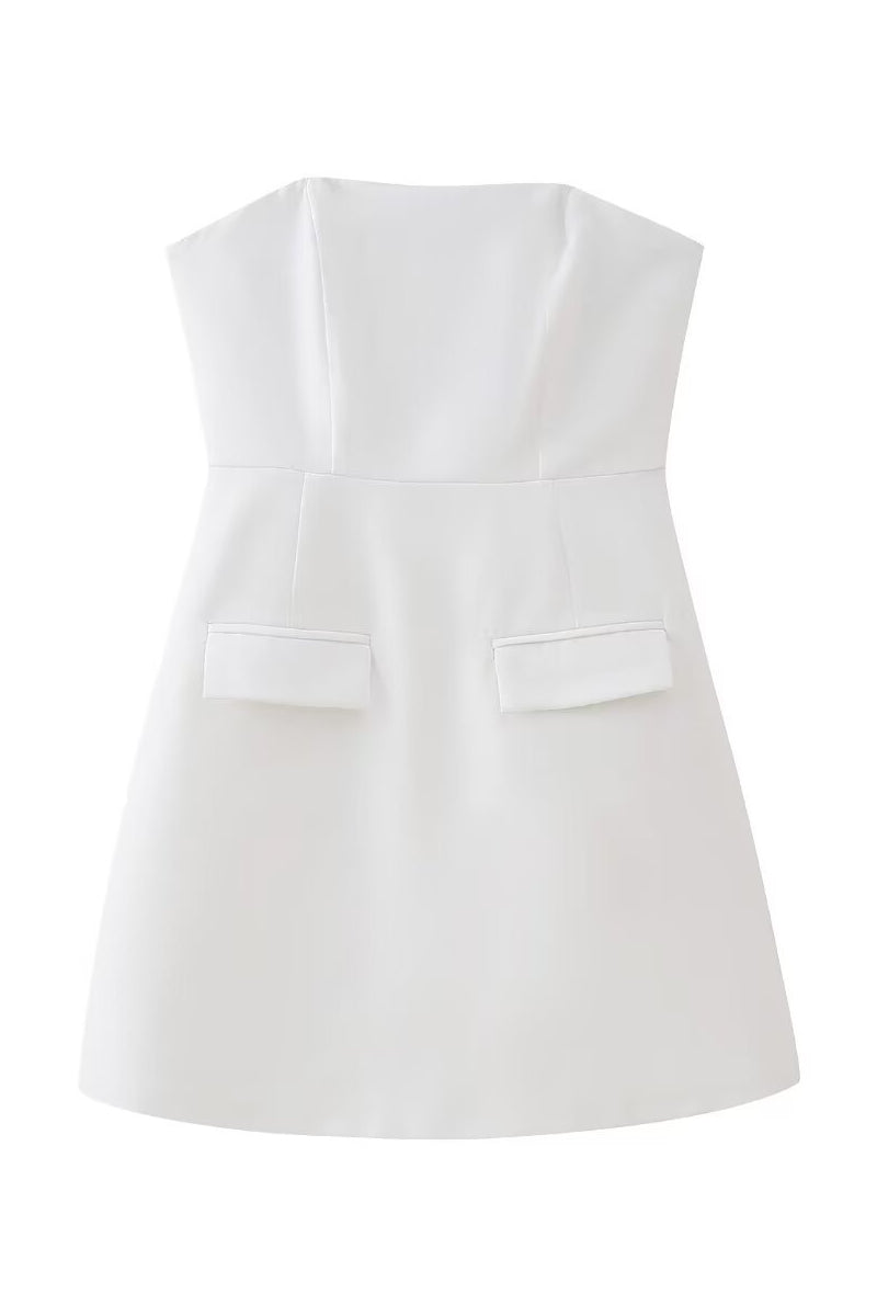 Ivory City Chic Mini Dress