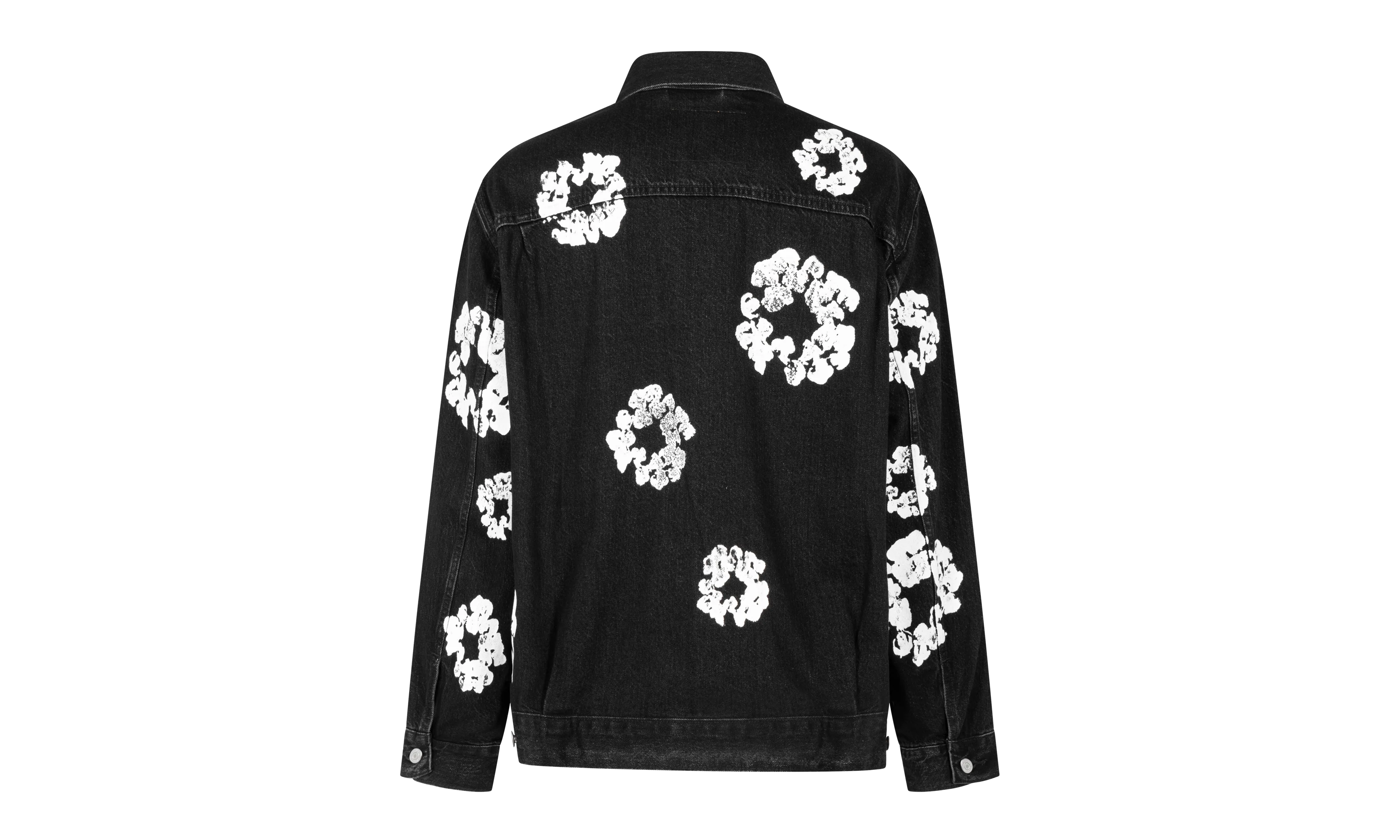 The Cotton Wreath Denim Jacket "Black" DT15