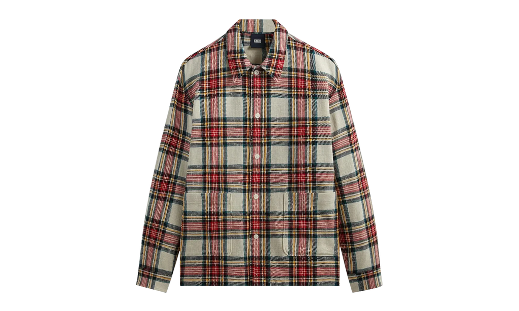 Plaid Boxy Collared Overshirt "Fame" KHM031333 678
