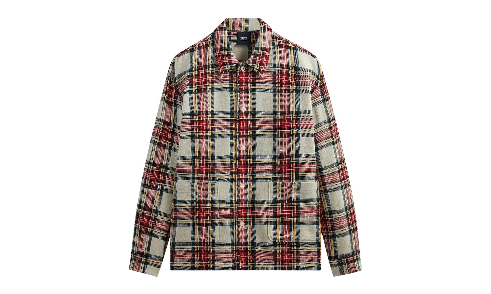 Plaid Boxy Collared Overshirt "Fame" KHM031333 678