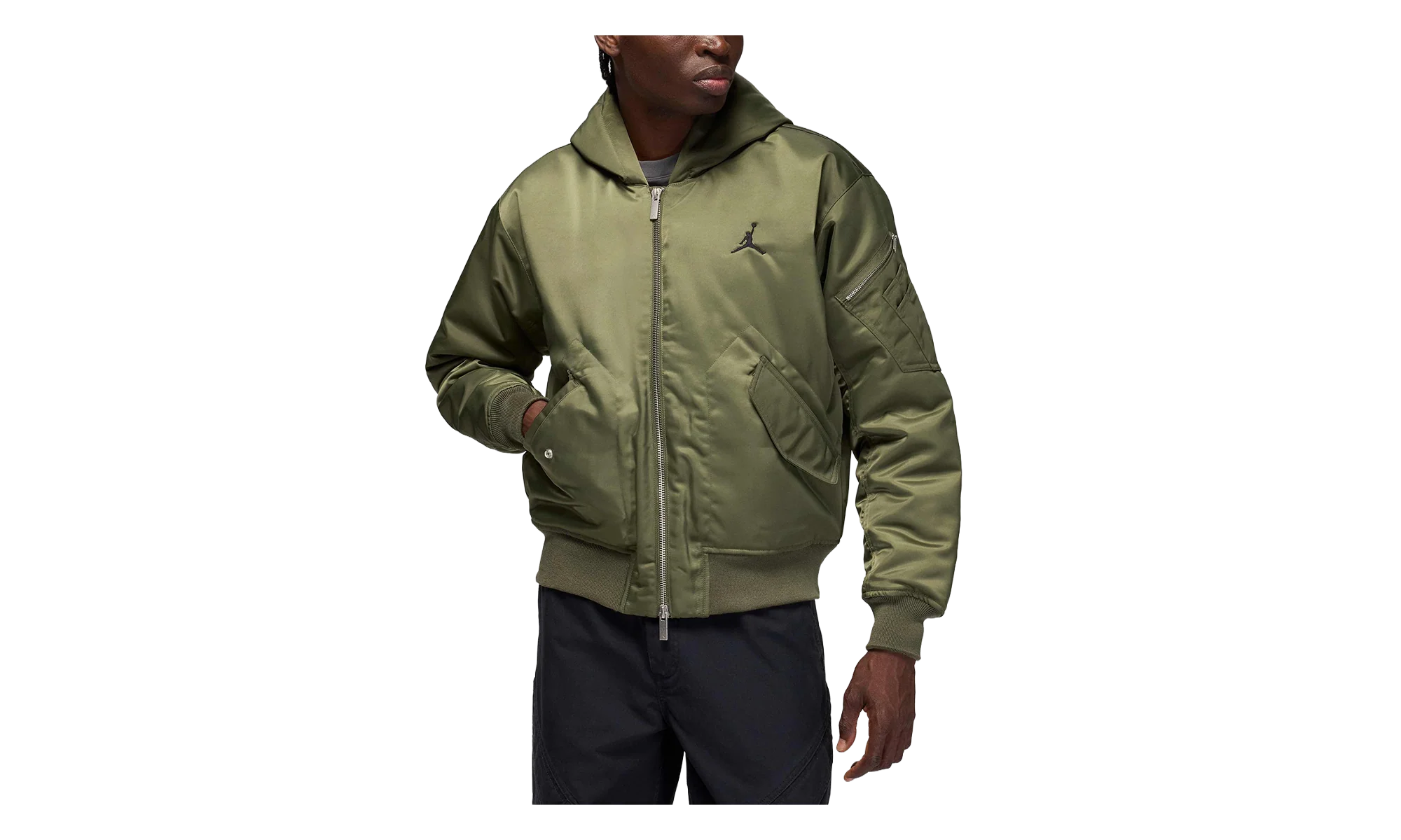 Jordan Renegade Flight Therma-FIT Hooded Jacket "Medium Olive / Starfish / Black" HV0540 222