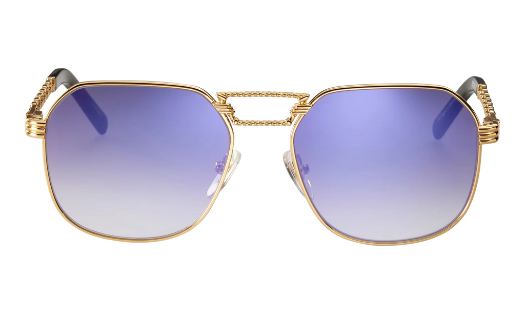 CEO Equestrian 24KT "Yellow Gold / Midnight Blue Gradient Flash Purple Flat" EQCE2 0004 20A1