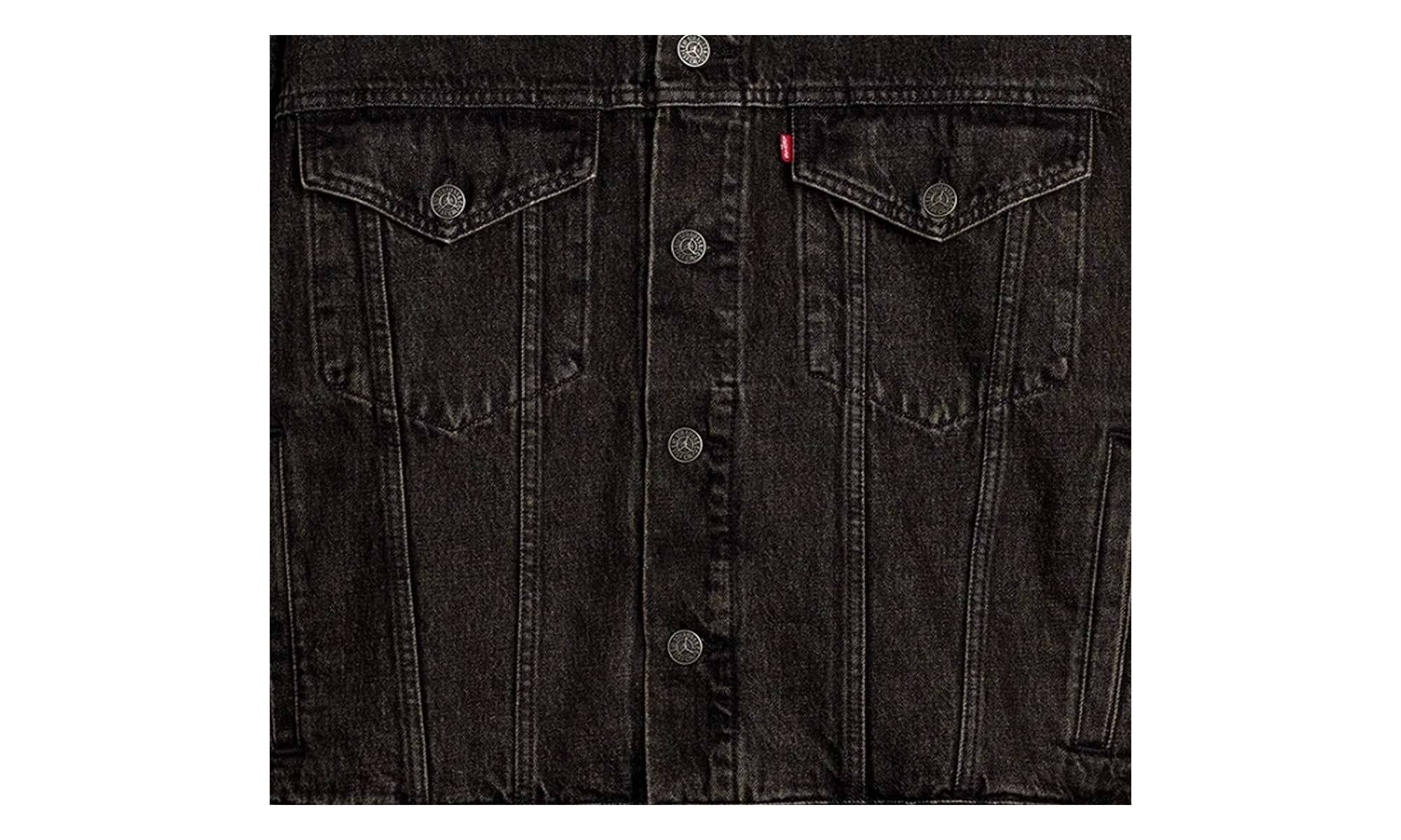 Jordan x Levi's Type III Trucker Jacket "Black / Wash Black" 055FC-0000