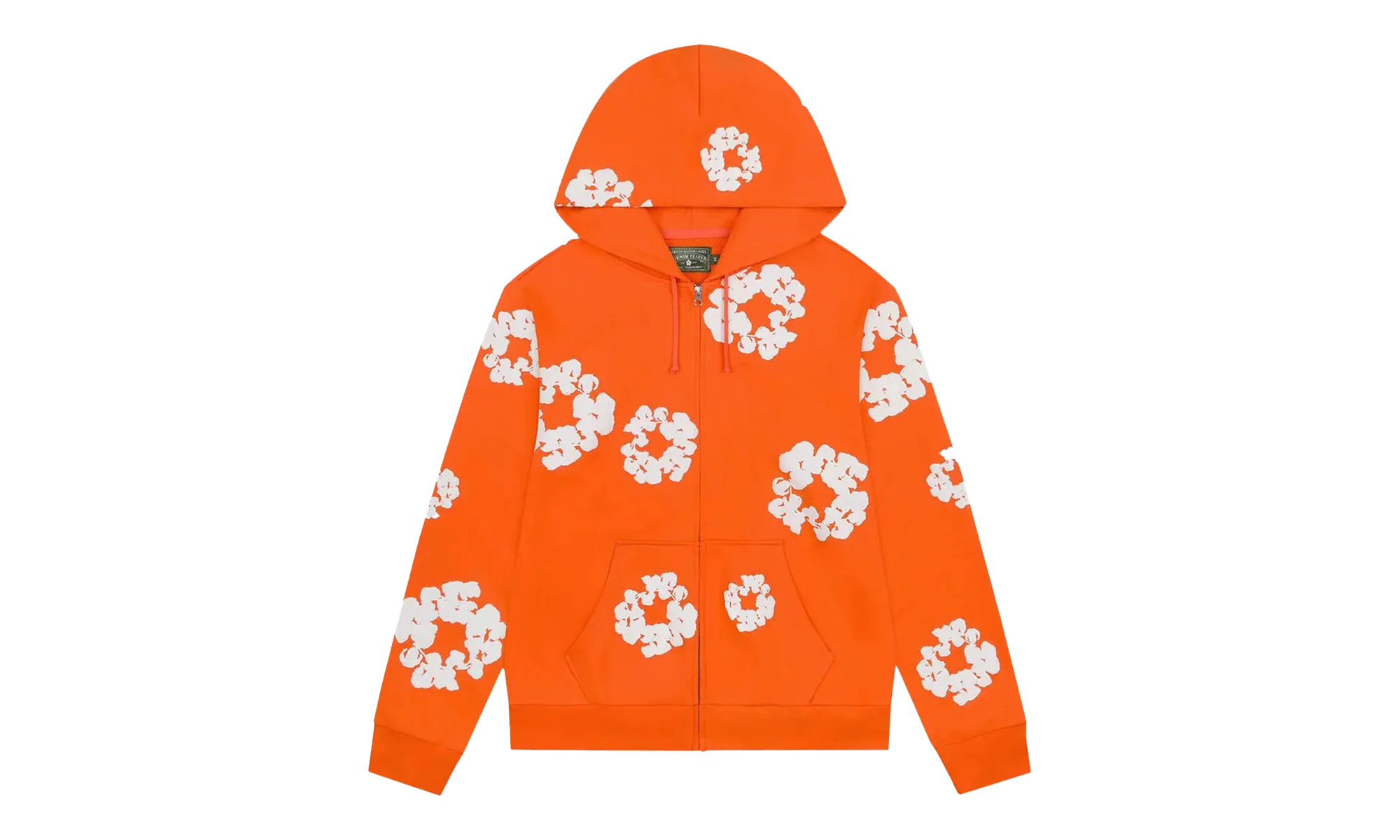 Cotton Wreath Zip Hoodie "Orange" DT452