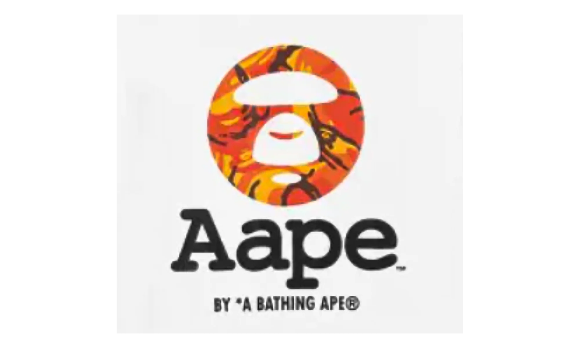 AAPE OG Moonface T-Shirt "White Orange Camo" B762DA4F