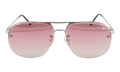 Snatch Bevel Rimless Drill Mount 18KT "White Gold / Pastel Red Flash Silver" DMSN2 0008 48D2