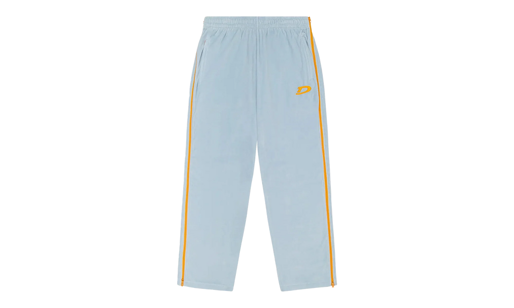 5Q Zip Velour Warmup Track Pants "Light Blue" DT434