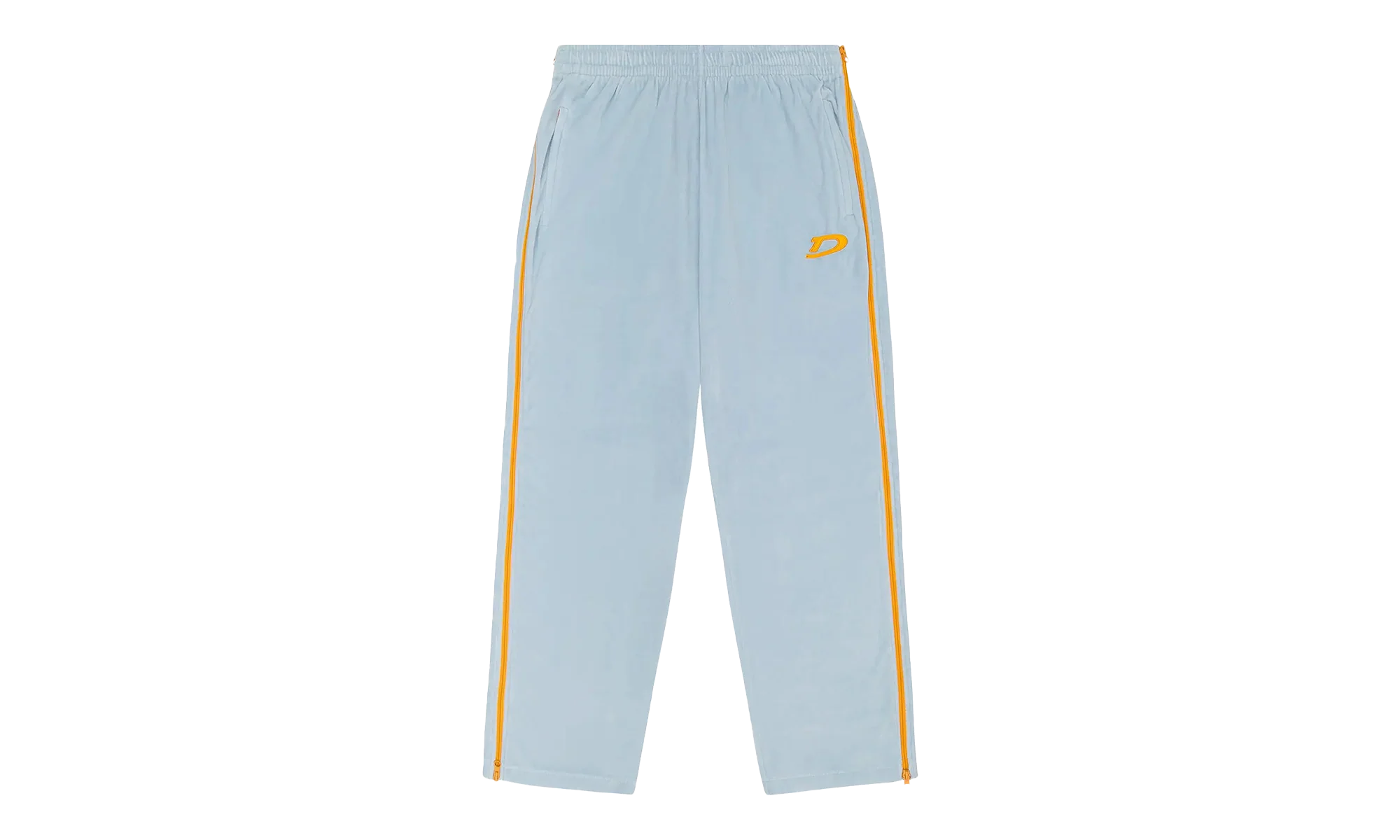 5Q Zip Velour Warmup Track Pants "Light Blue" DT434