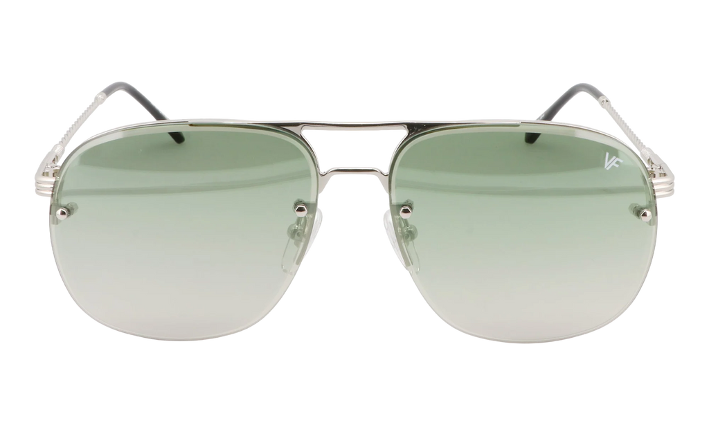 Snatch Bevel Rimless Drill Mount 18KT "White Gold / Pastel Green Gradient Flash Silver" DMSN2 0007 48D3