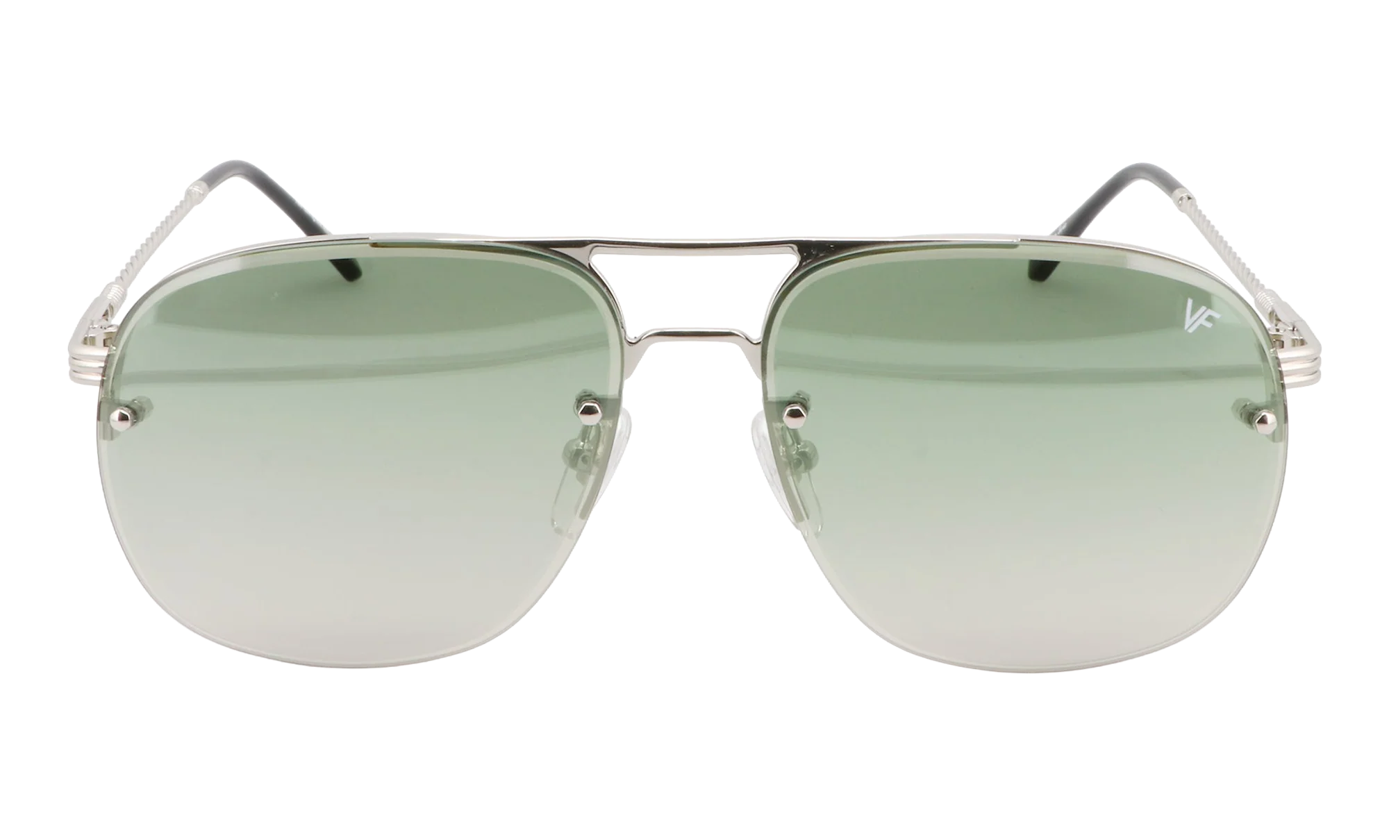 Snatch Bevel Rimless Drill Mount 18KT "White Gold / Pastel Green Gradient Flash Silver" DMSN2 0007 48D3
