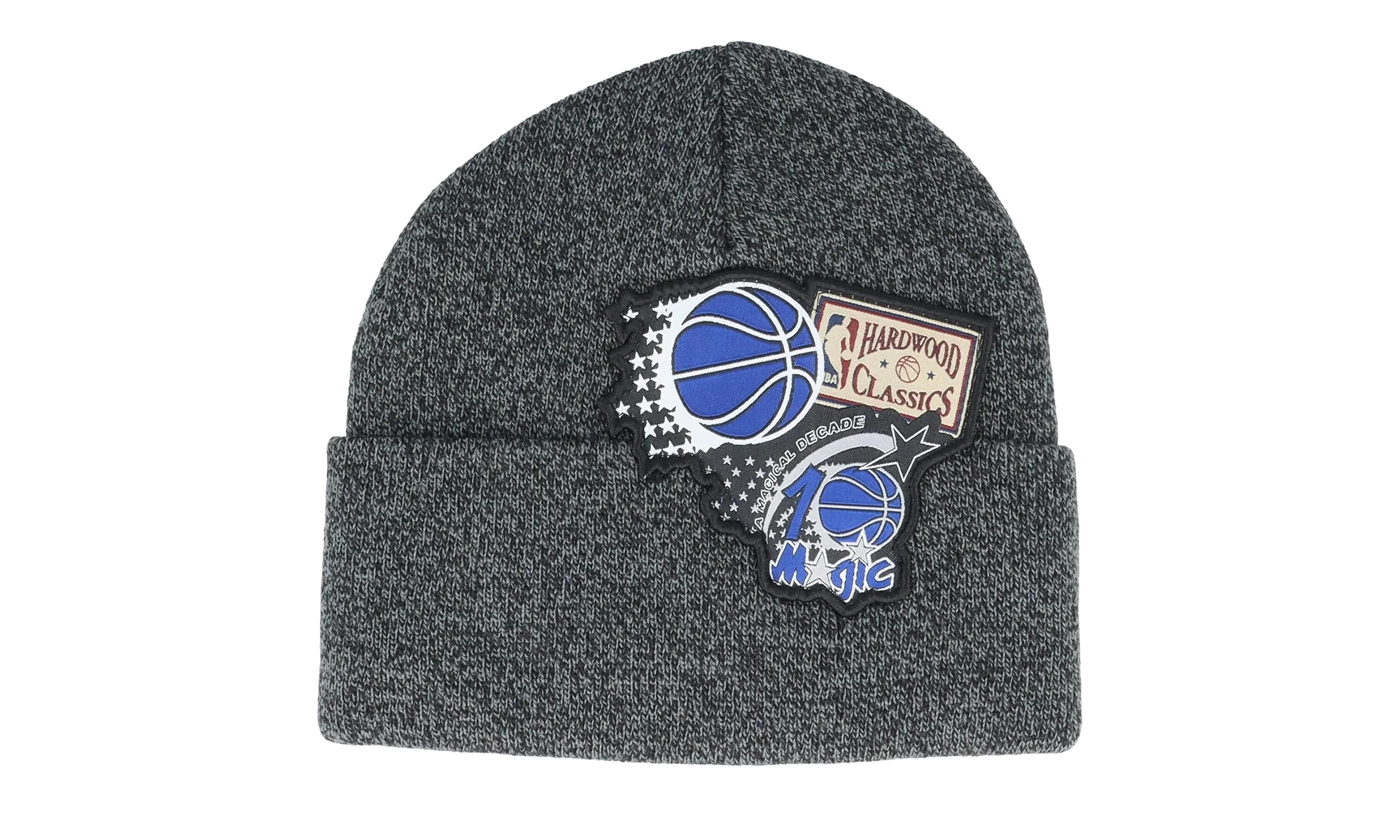 NBA Hardwood Classics XL Logo Patch Knit Beanie "Orlando Magic - Black" HCFK4341 OMAYYPPPBLCK