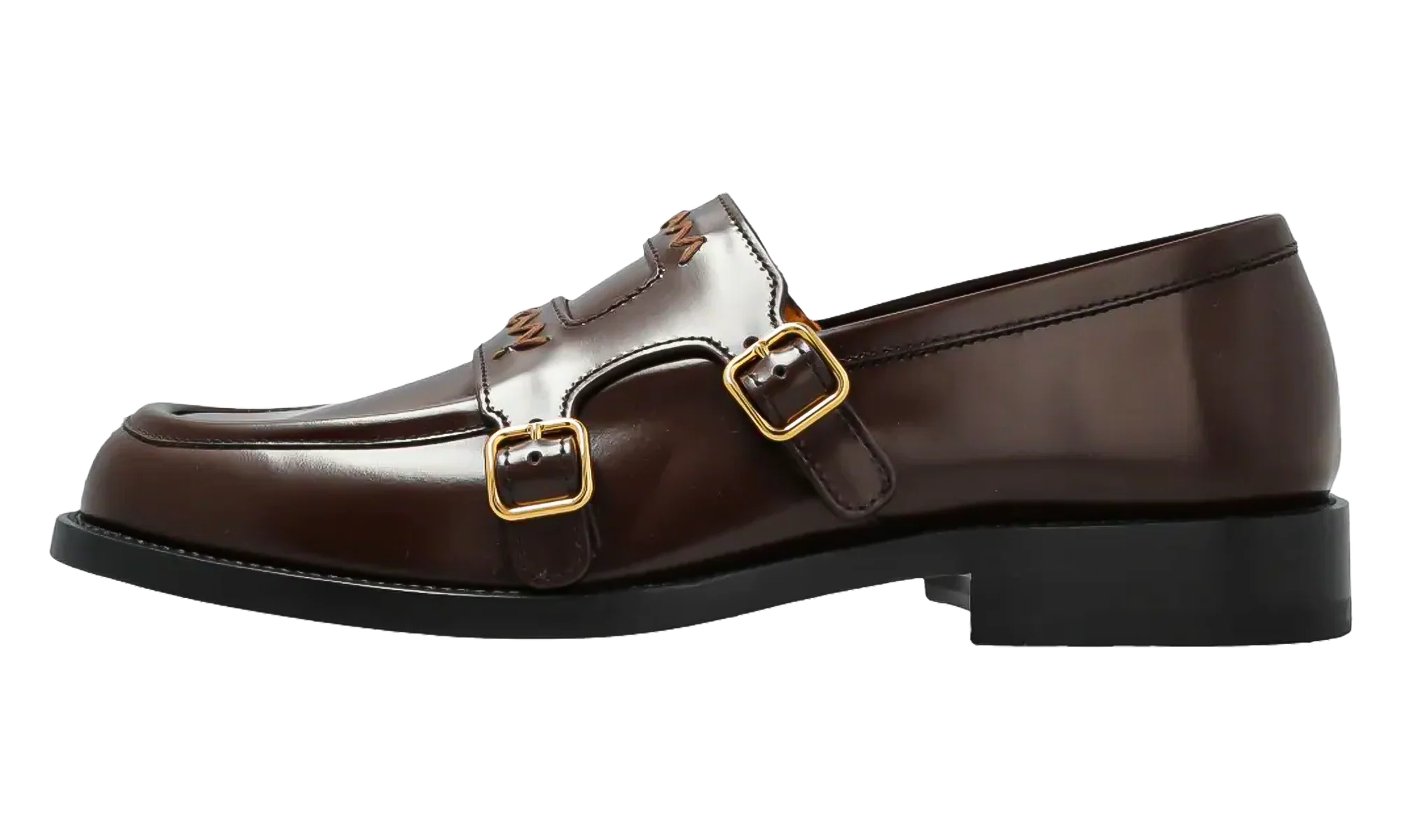 Double Buckle Leather Moccasin WMNS "Henne" MOMS006002 PS679 00M39