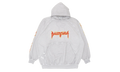 Oversized Painted Vintage Metal Logo Hoodie "Dirty White Red Yellow" 697879 TMV89 0901