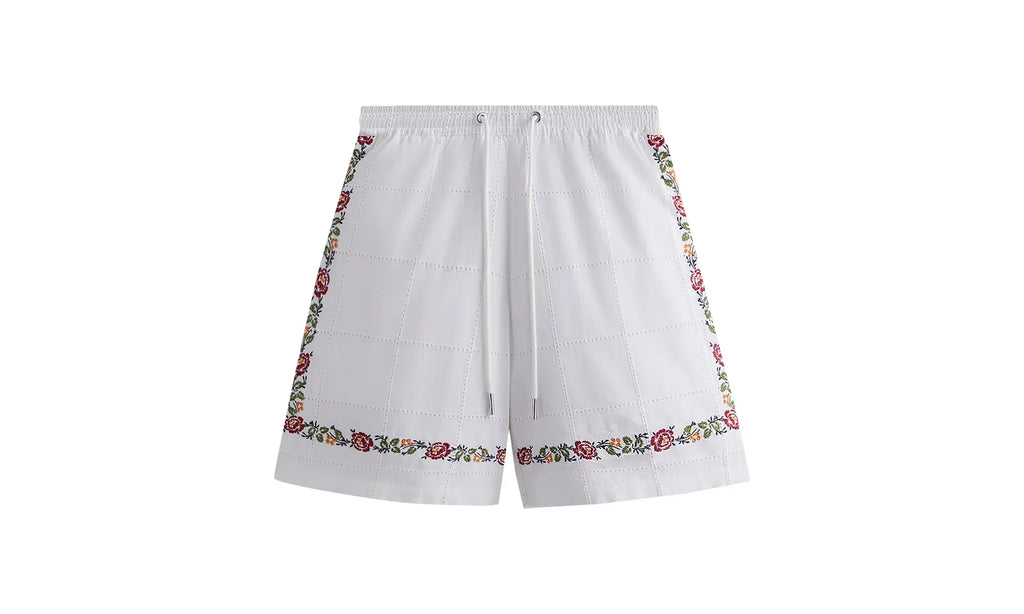 Windowpane Eyelet Belmont Short "White" KHM060354 101